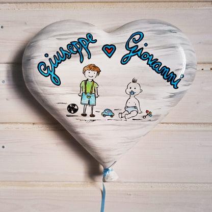 Cuore in ceramica personalizzato - CRC Artigian Design