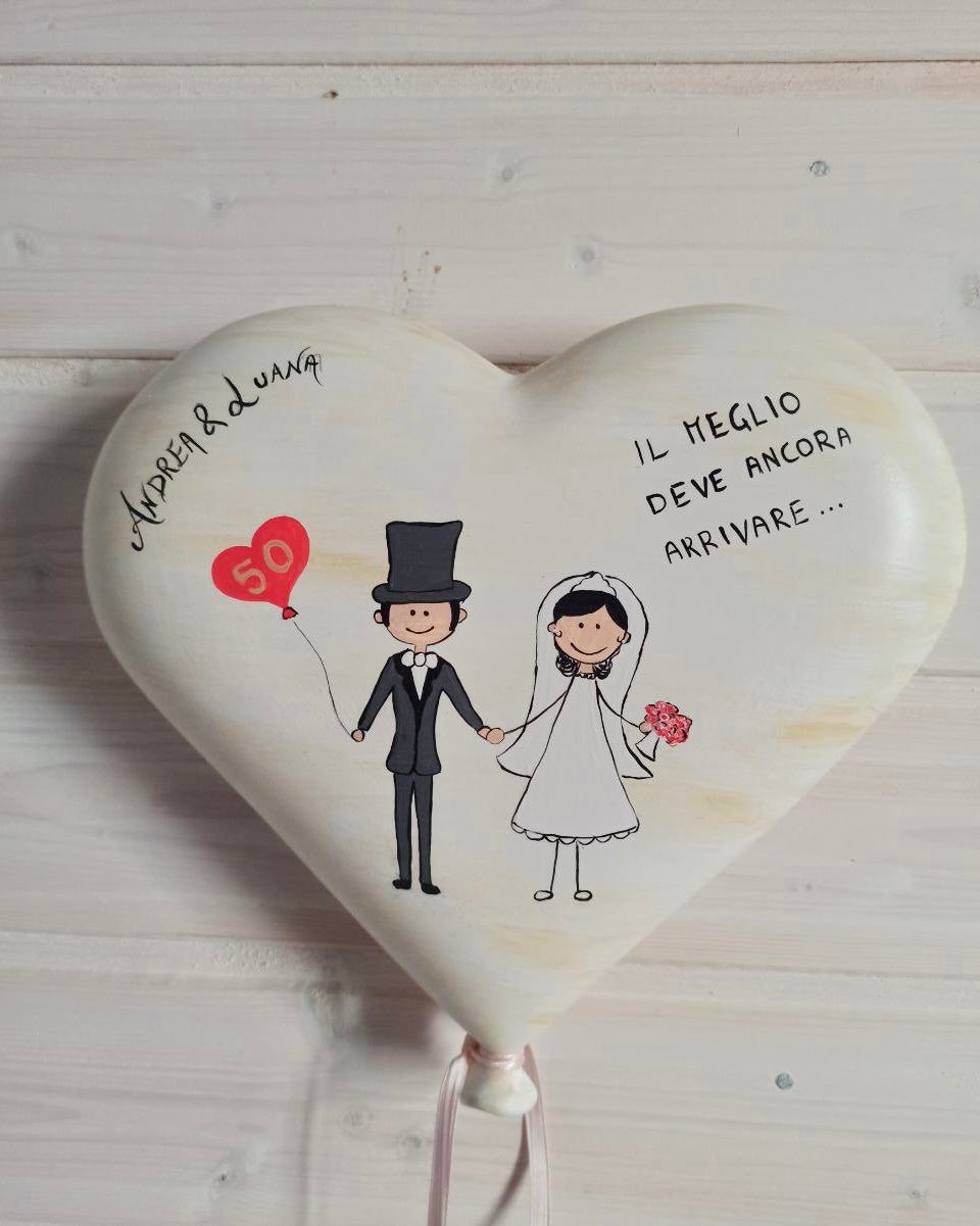 Cuore in ceramica personalizzato - CRC Artigian Design